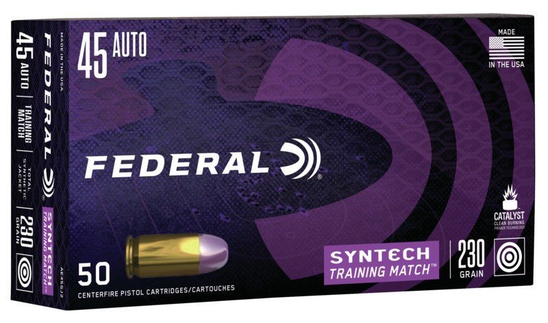 Federal AE45SJ2 45 ACP 230 Grain Total Synthetic Jacket 50 Rounds