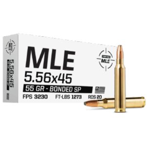 Norma MLE 5.56 NATO Ammo 55gr Bonded SP 20 Rounds