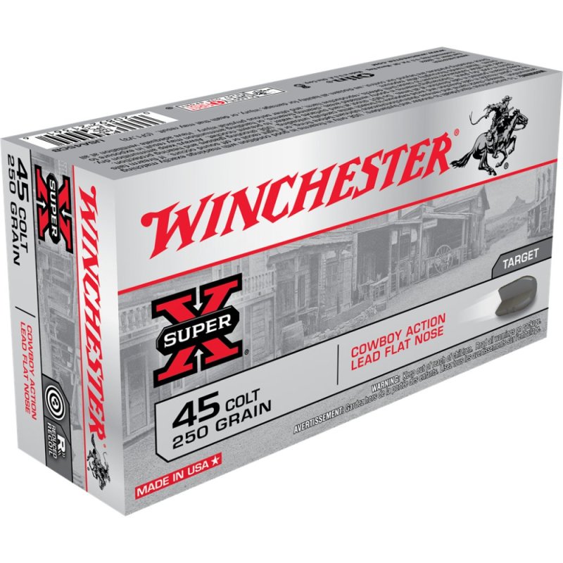 Winchester Ammo USA45CB Super X Cowboy Action 45Colt 250gr Lead Flat...