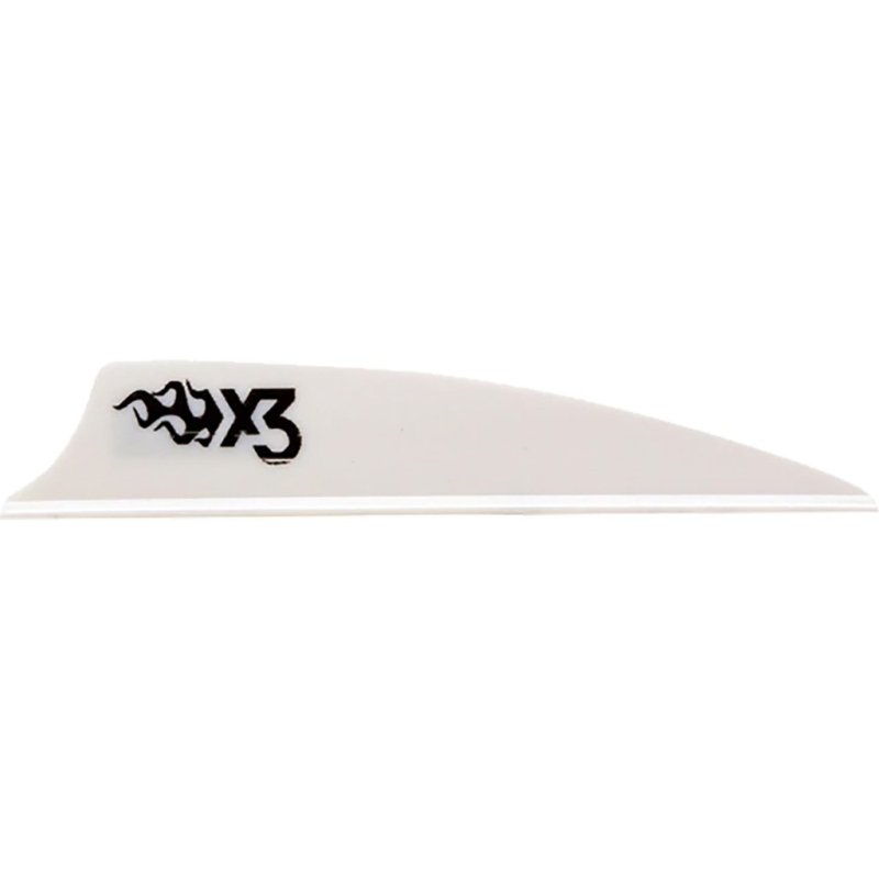 Bohning X3 Vanes White 2.25 in. 100 pk. Shield Cut Ultra-Stiff Lower Profile Design