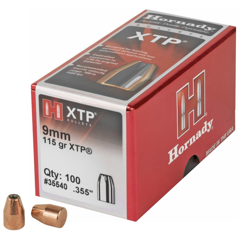 Hornady 35540 9mm .355 115 gr XTP Hollow Point 100ct