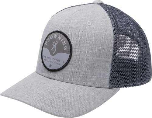 Browning 308633691 Cooley Snapback Heather Gray Meshback Mid-Profile OSFM