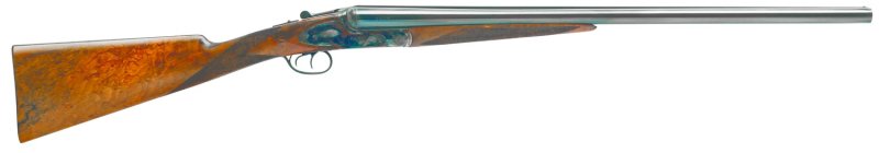 Dickinson LLC Plantation Break Open 2.75" 2rd 28" Gloss Blued Side By Side Barrel, True Bone-Charcoal Case Hardening Engraved Receiver, English Style Turkish Walnut Stock