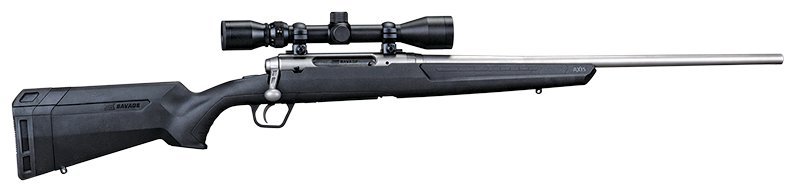 Savage Arms 57287 Axis XP 22-250 Rem 4+1 22" Matte Stainless Barrel/Rec Black Synthetic Stock Weaver 3-9x40mm Scope