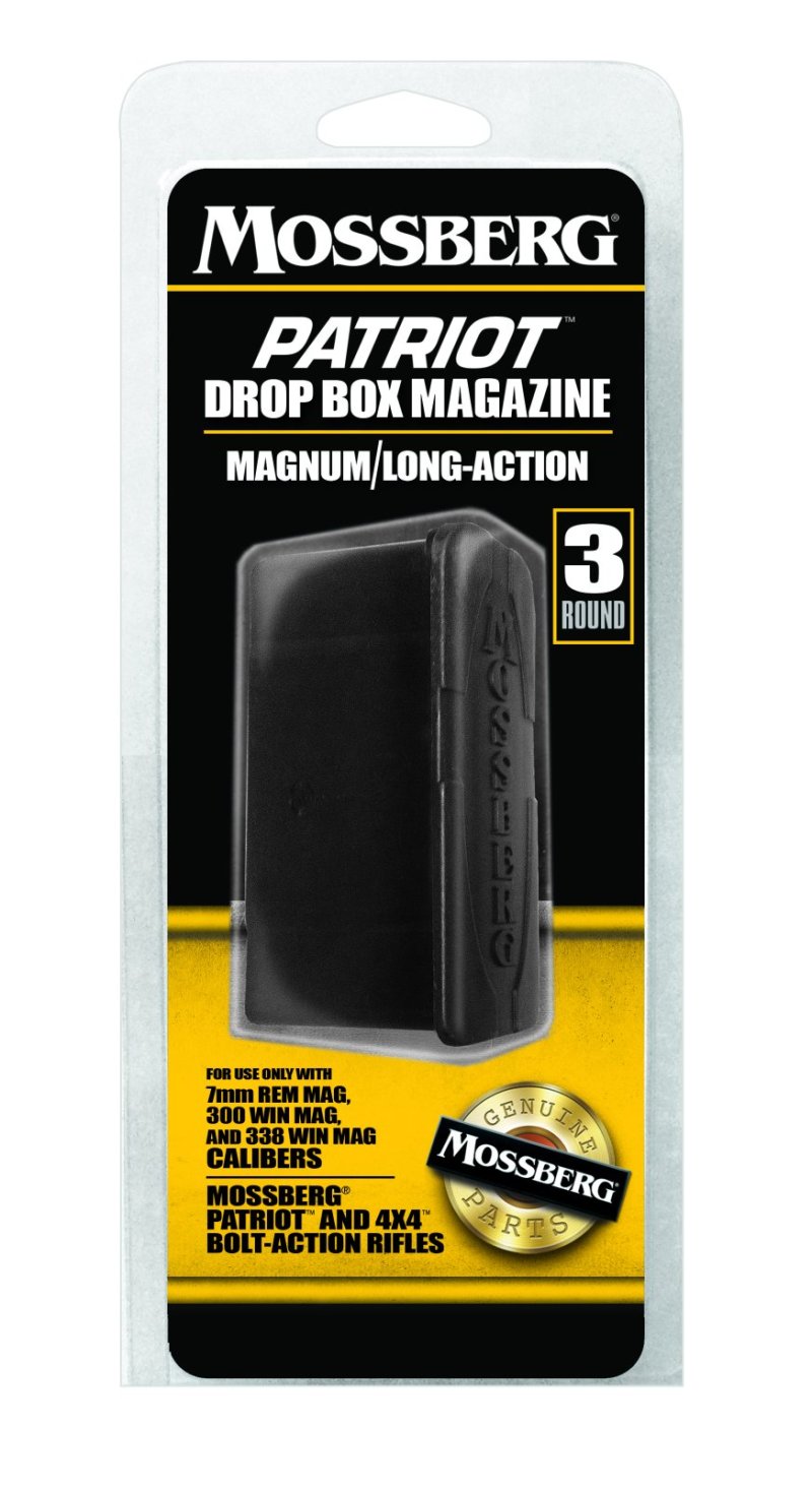 Mossberg 95034 Drop Box Magazine 3-Rounds Black for 338 Win Mag/300 Win Mag