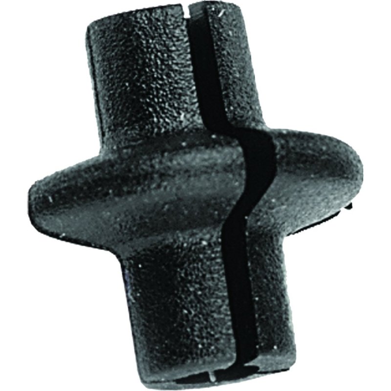 Pine Ridge Slotted Kisser Button Black - Soft Durable Plastic