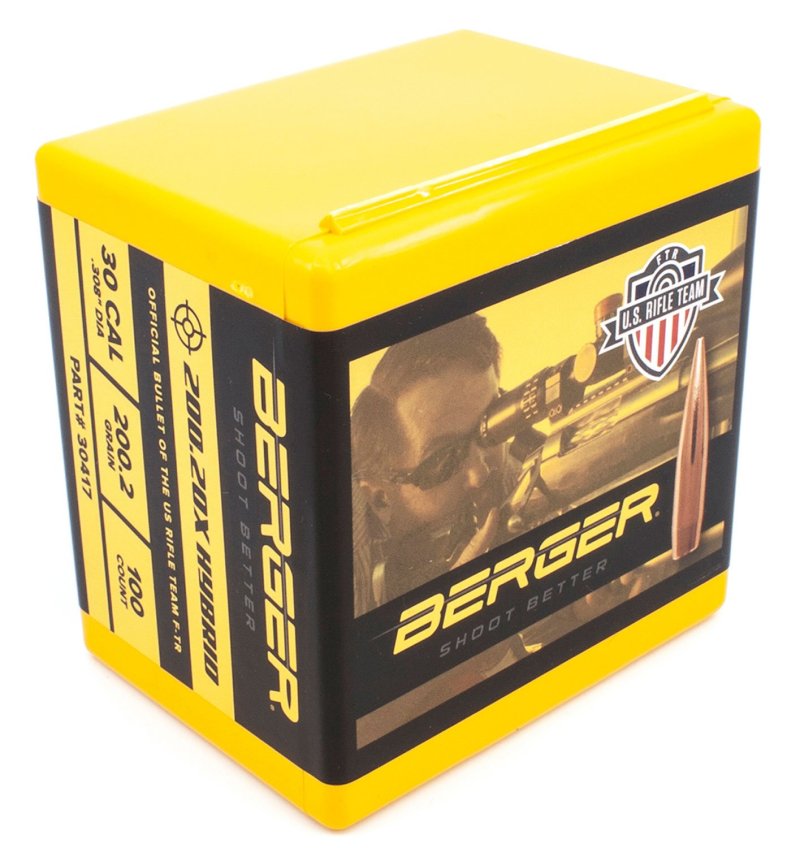 Berger 30417 Hybrid Target 30Cal 200.2gr Bullets 100/Box