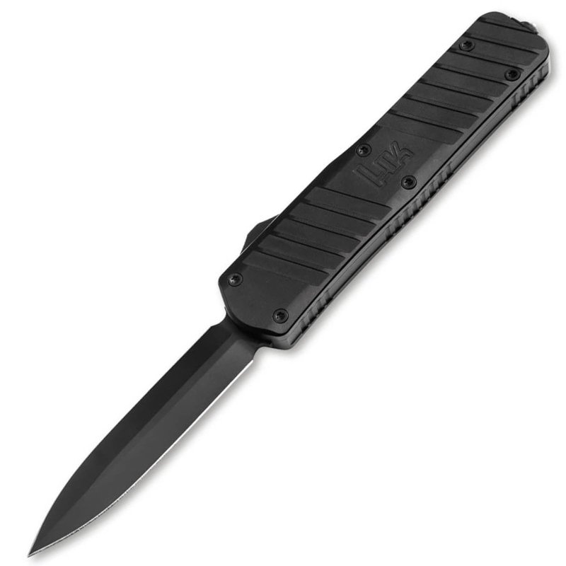Boker H&K SP02 Double-Edge Plain Black Blade Aluminum Handle