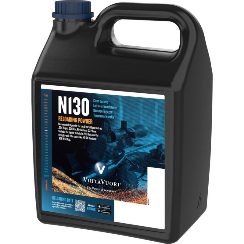 Vihtavuori T10096 N130 Rifle Powder 8lbs - Fast Burning, Multipurpose