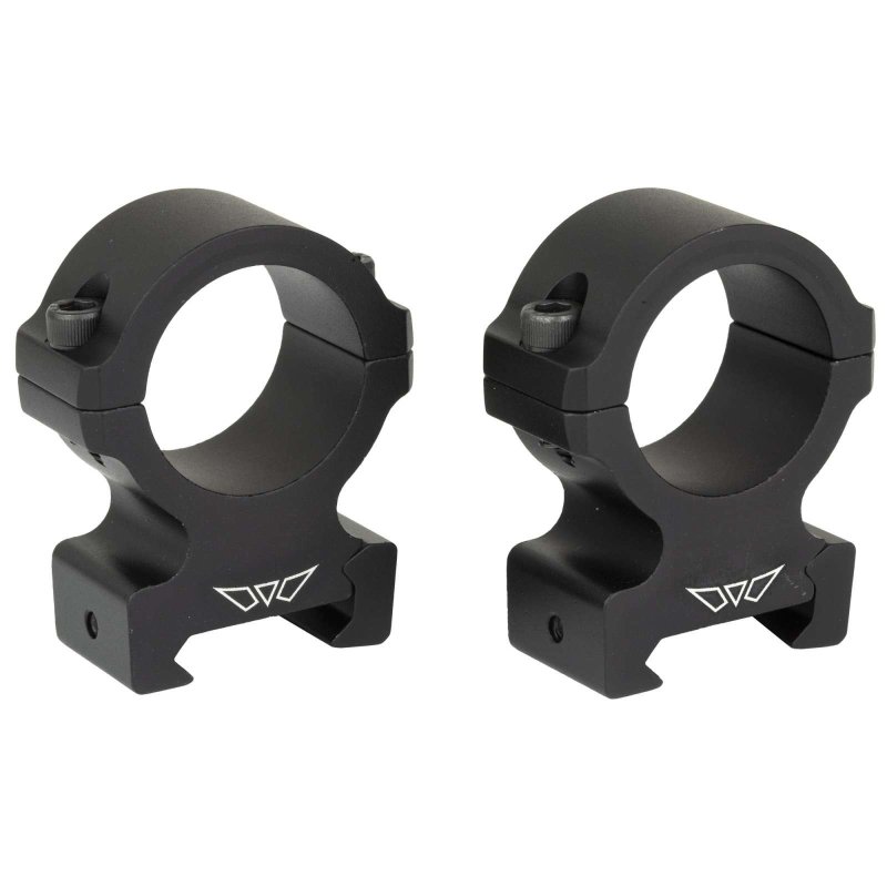 Warne Vapor 1" High Aluminum Scope Rings Horizontal Split Black