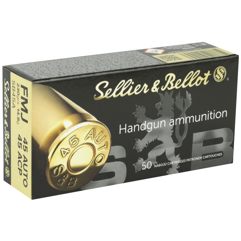 Sellier & Bellot SB45A 45ACP 230 Grain FMJ 1000 Rounds