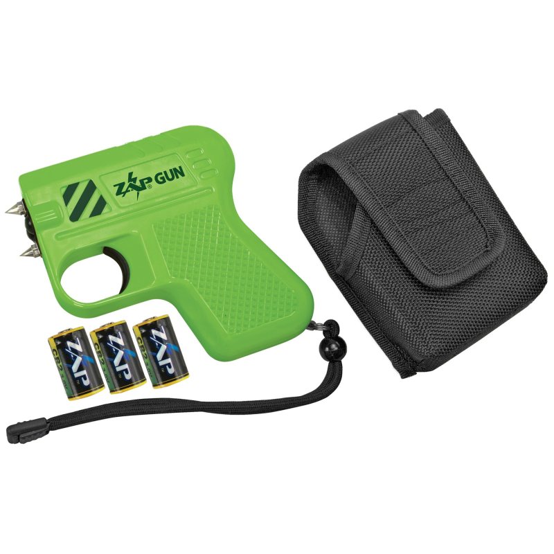 DNZ Products ZAPGUN Stun Gun Flashlight Yellow Close Contact