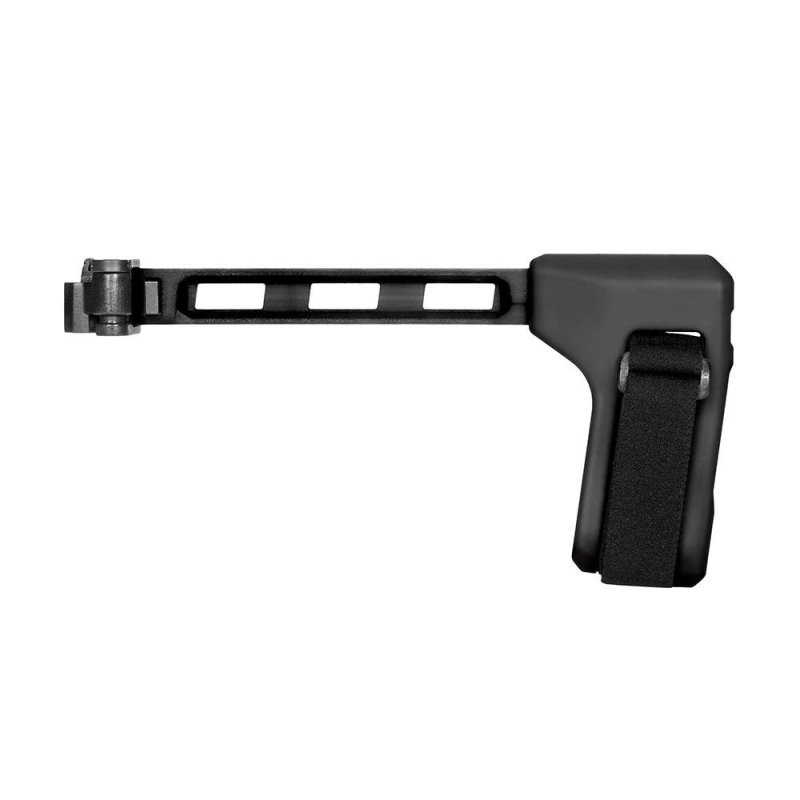 SB Tactical FS1913A01SB Side Folding Strut, Black Polymer, Steel Hinge, 9.6" Length, 1.2" Width, 10oz Weight, Adjustable Nylon Strap