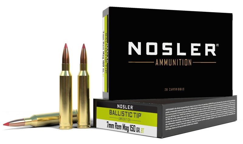 Nosler 40045 Ballistic Tip Hunting 7mm Rem Mag 150 gr Spitzer 20 Rds