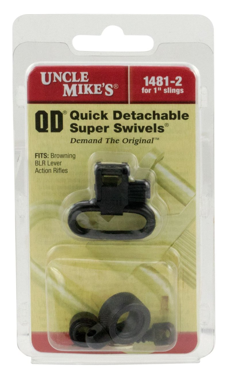 Uncle Mike's 1" Quick Detach Sling Swivel for Browning BLR Black