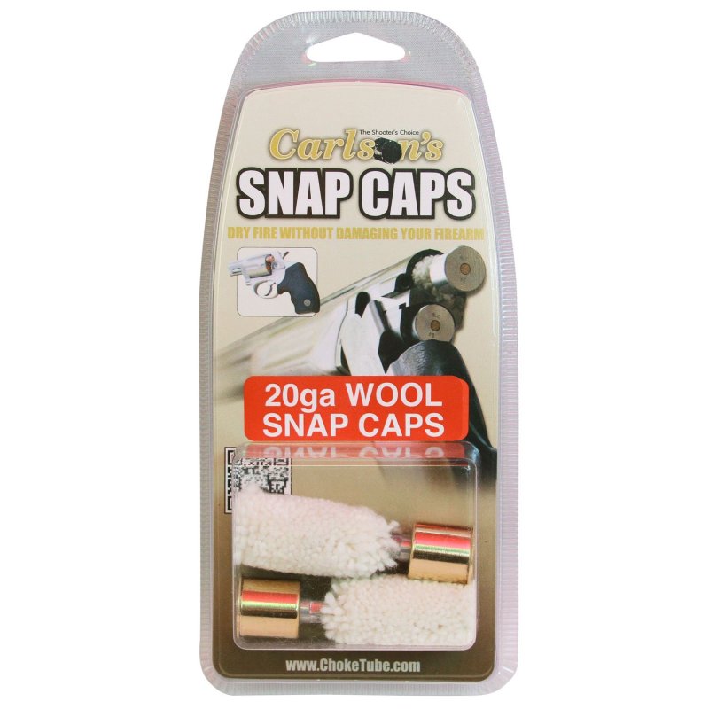 Carlson 00109 20 Gauge Snap Cap 2-Pack with Brass Base Wool Brush