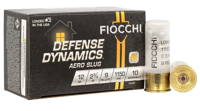 Fiocchi 12LE9P 12Ga 2.75In 1-Buck Defense Low Recoil 10Rd