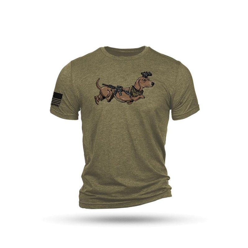 Nine Line Apparel Tactical Wiener Short Sleeve Shirt Olive Triblend 3XL