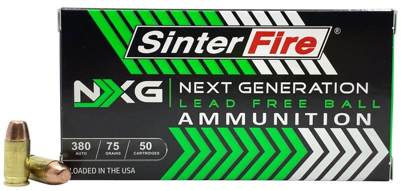 SinterFire SF38075NXG .380 AUTO 75gr Lead-Free 50 Rounds Ammo