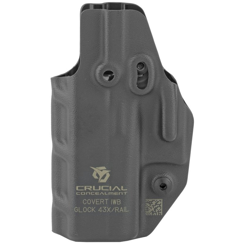 Crucial Concealment 1019 Covert IWB Holster, Ambidextrous, Kydex, Black