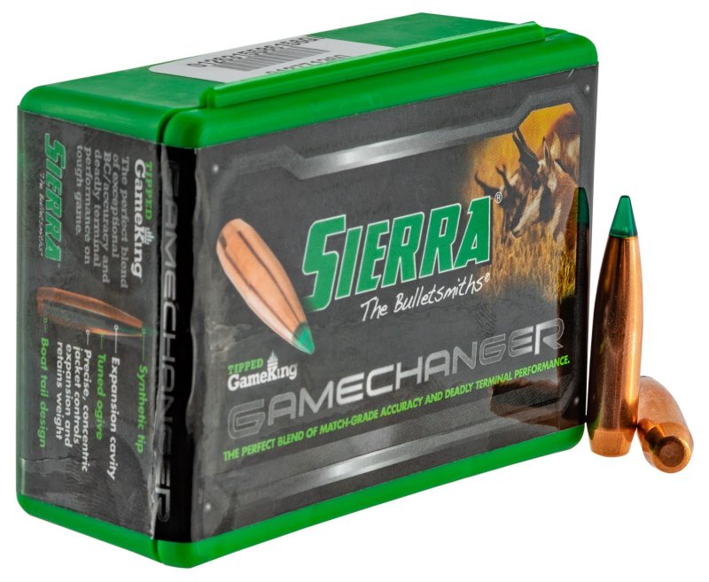 Sierra Bullets Tipped GameKing 4330T 6.5 Creedmoor .264 130 gr HPBT 50 Box