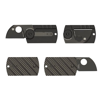 Spyderco C188CFBBKP Dogtag Knife S30V Sheepsfoot Blade