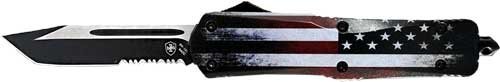 Templar Knife LUS531 Large OTF 3.5 In Black Tanto Serrated Blade