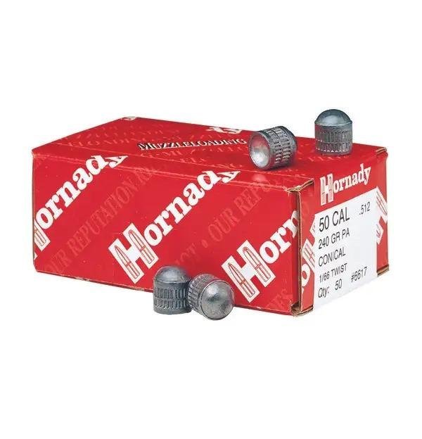 Hornady PA Conical 50 Caliber .512 240 Grain Bullets 50 Pack