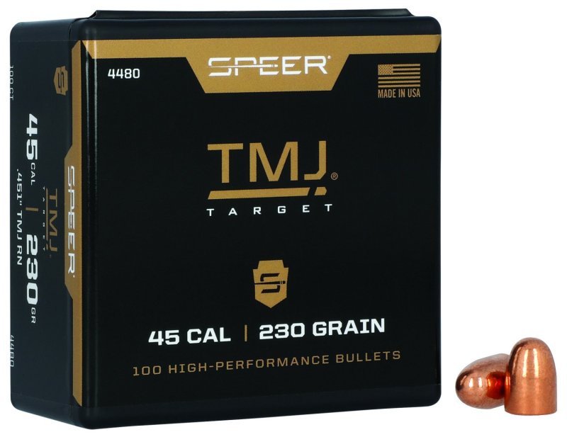 Speer 4480 TMJ 45 Cal 230gr Total Metal Jacket Bullets 100/Box