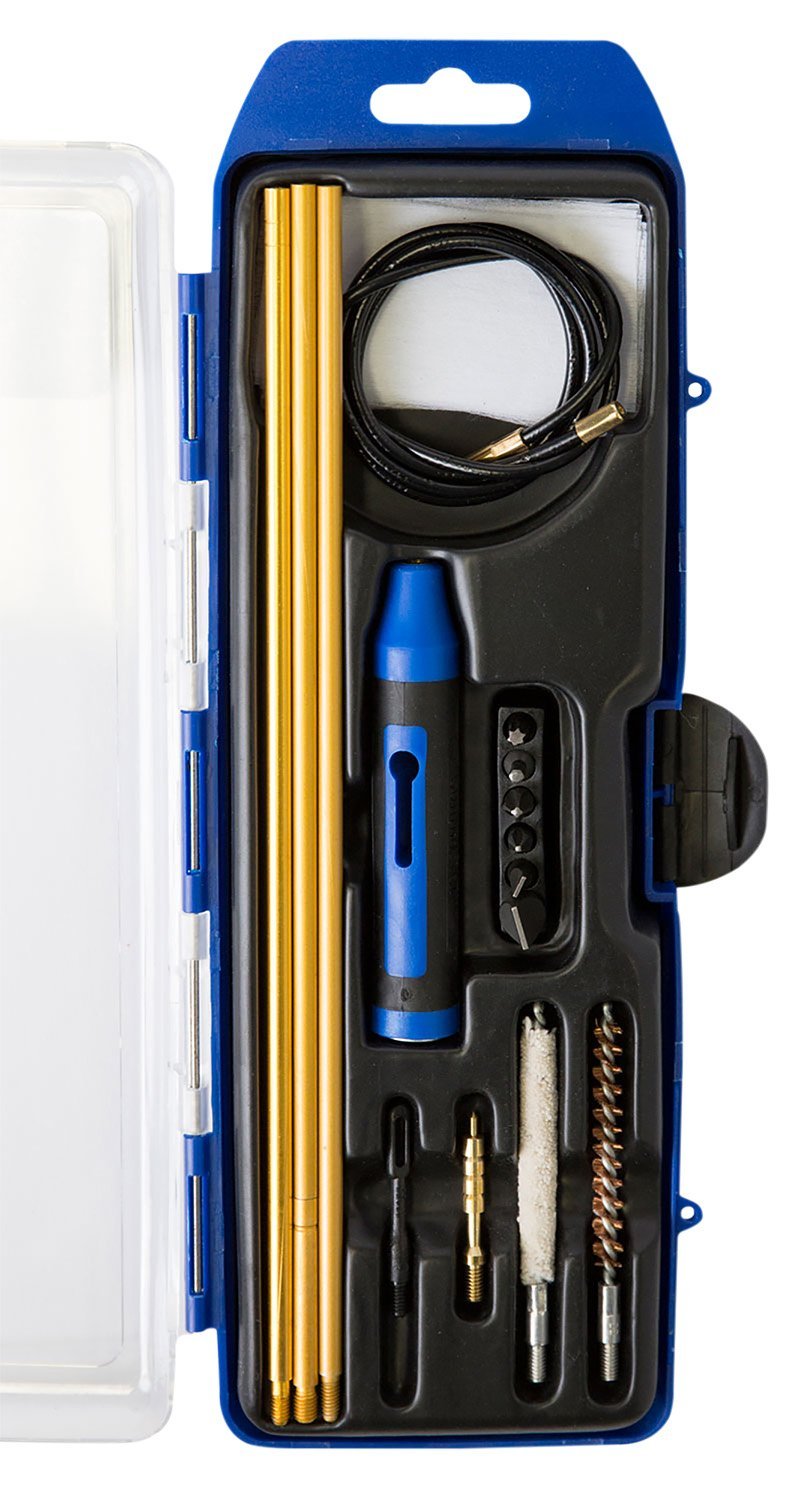DAC GunMaster GM22HY .22 CAL 16 In Black/Blue Hybrid Cleaning Kit