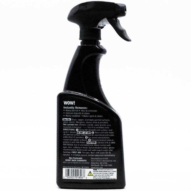Flitz BC01806 Brass & Copper Tarnish Remover 16 oz Spray