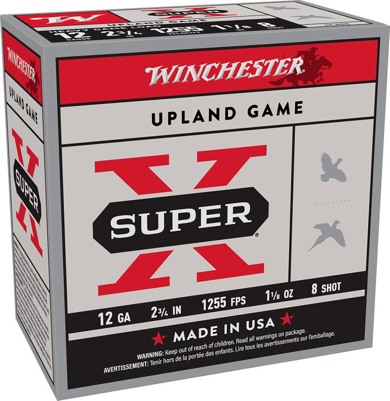 Winchester Ammo XU12H8 Super X Heavy Game Load 12 Gauge 2.75" 1 1/8 oz 1255 fps 8 Shot 25 Bx/10 Cs