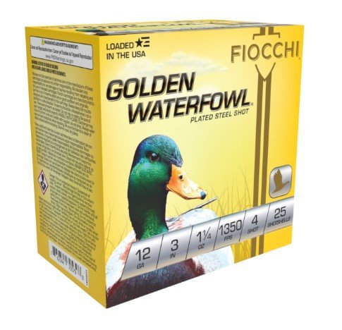 Fiocchi Golden Waterfowl 12 Gauge 3.00 In #4 25rd Box Shotshells