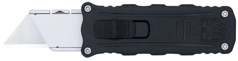 CobraTec Knives Side Button OTF Utility Knife 1.75 In Black/Silver