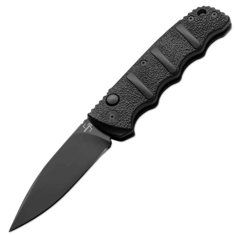 BOKER Kalashnikov 3.25 In D2 Steel Auto Drop Point Black Handle