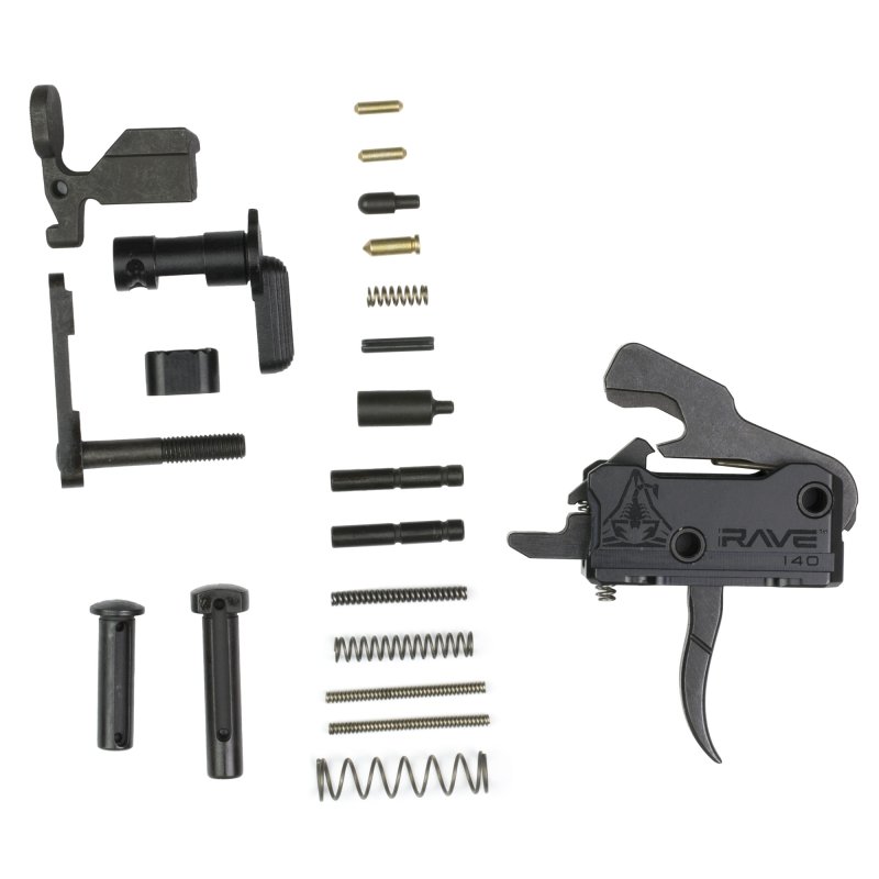 Rise Armament Rave 140 Trigger & Lower Parts Kit Black AR-15