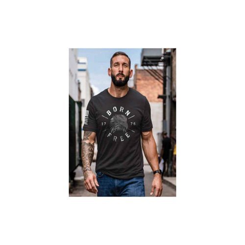 Nine Line Eagle T-Shirt Black Small 100% Cotton Crew Neck