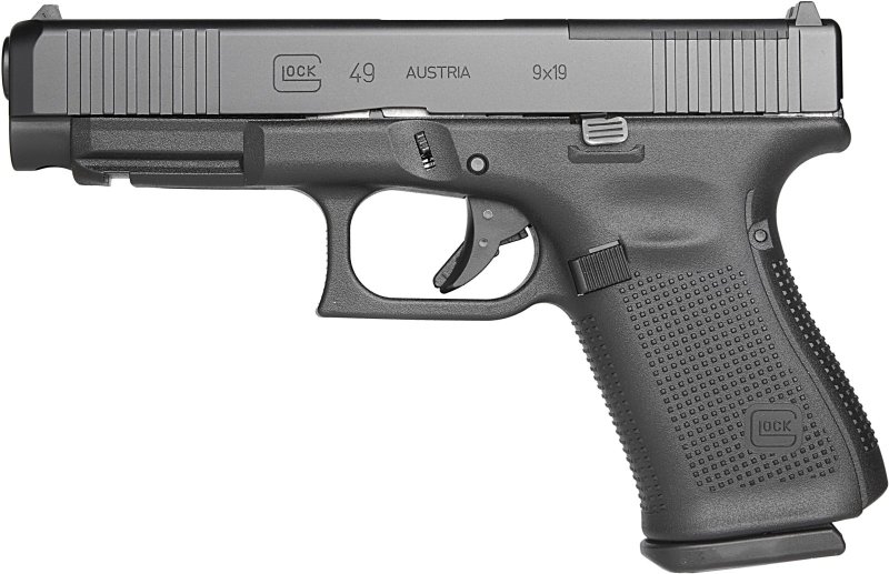 Glock PA495S203MOS7 G49 G5 MOS 9mm 4.49" nDLC Semi-Auto Pistol