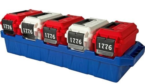 MTM 5 Mini Ammo Cans with Custom Tray America 250 AC5C-1776