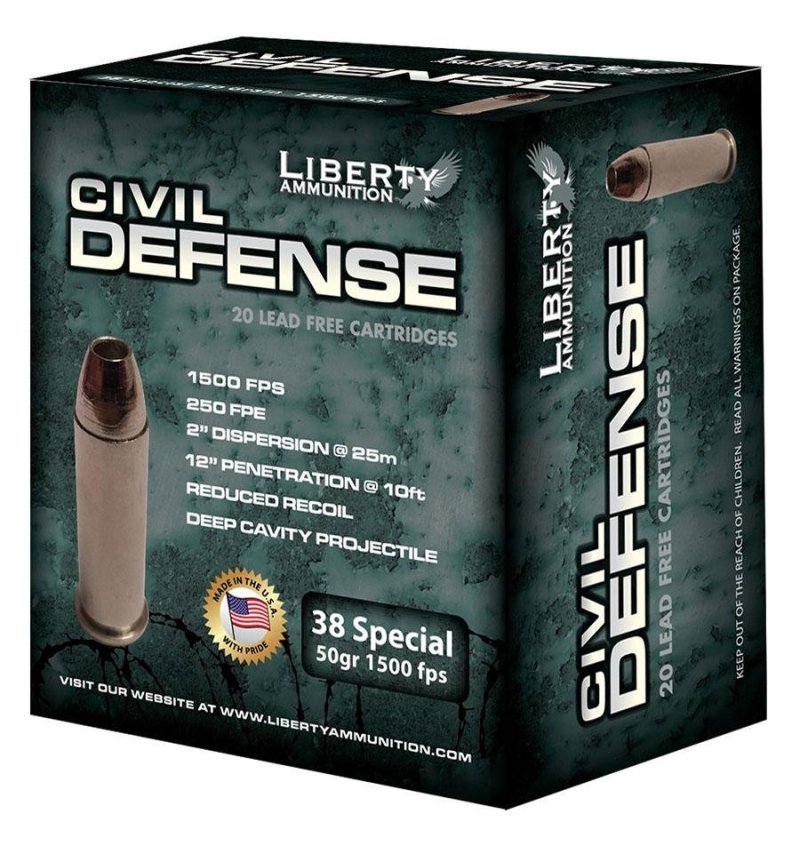 Liberty Ammunition LA-CD-38-025 .38 Special 50 Grain HP 20 Rounds