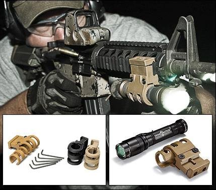 Viking Tactics VTAC-MK4-BK Rail Light Holder Picatinny Weaver System