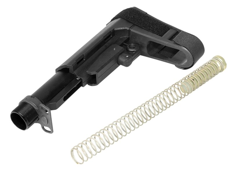 CMMG RipBrace Kit 6 Position Black Synthetic with Fastback & P3 Technology
