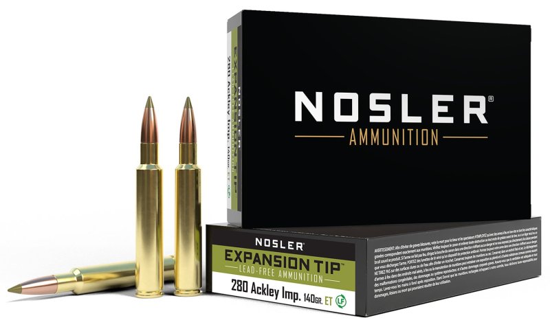 Nosler 40067 E-Tip .280 Ackley Imp 140 gr Lead-Free 20 Rounds