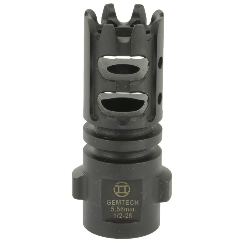 Gemtech 12152 Quickmount Muzzle Brake 223/5.56 1/2x28 Steel Black