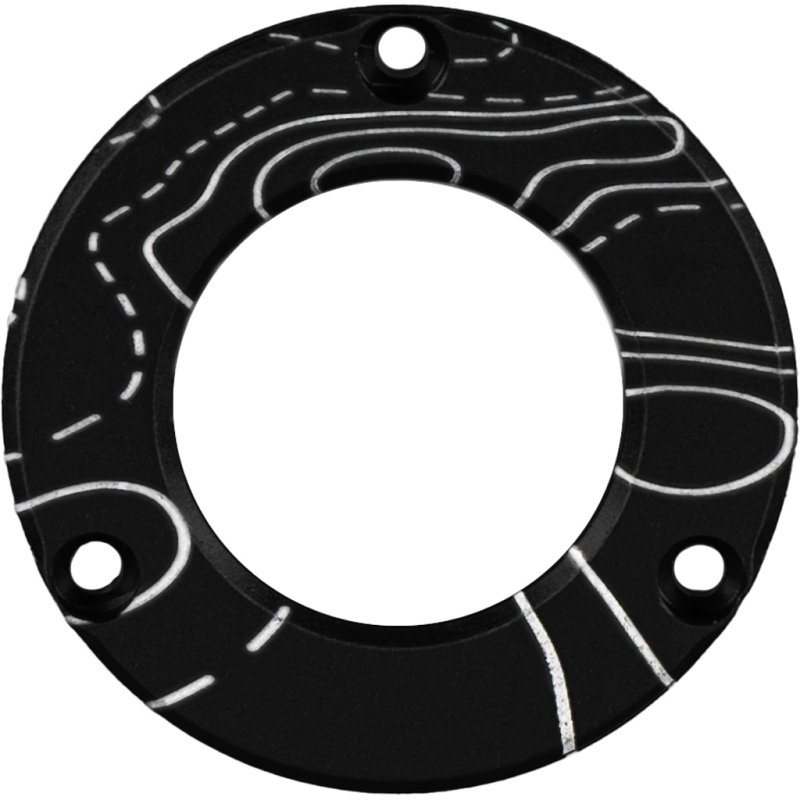 Axcel Driver Hubcap ADVR-HUB-BKMAP Black Topographical Map Engraving