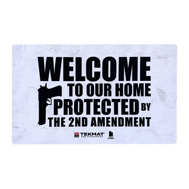 TekMat TEK422AMENDMENT 2nd Amendment Door Mat 25"x42" Rubber White/Black