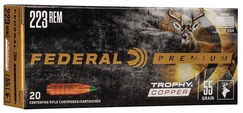 Federal Premium 223 Rem 55gr Trophy Copper 20rd Box