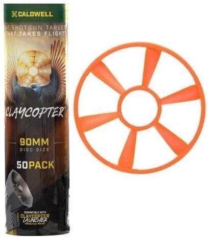 Caldwell ClayCopter 90mm Hi-Viz Orange Biodegradable Targets 50 Pack