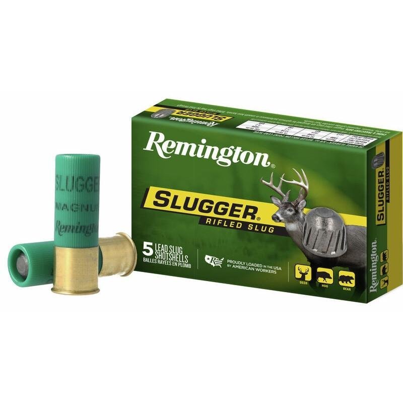 Remington Slugger 12 Gauge 3 In 1 oz Rifled Slug 5 Rounds