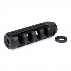 JP Enterprises MK V Competition Compensator 223 1/2-28 .750 OD 5-Baffle Stainless QPQ Black JPCRE-27B